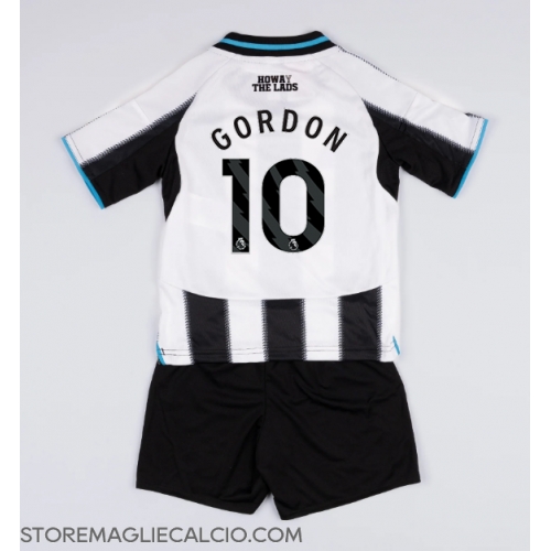Newcastle United Anthony Gordon #10 Maglia Gara Casa Repliche 2025-26 Bambino Maniche Corte Newcastle United Anthony Gordon #10 Maglia Gara Casa Repliche 2025-26 Bambino Maniche Corte